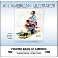 An American Illustrator Stapled Monthly Wall Calendar